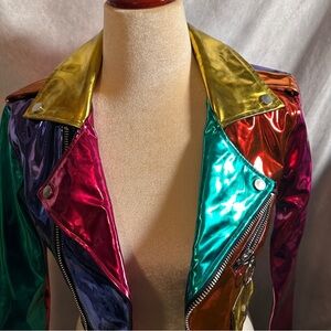 Dolls Kill Jackets & Coats Club Exx Dolls Kill Rainbow Runner